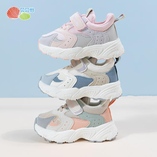 贝贝怡童鞋男女童运动鞋冬季加绒保暖休闲鞋宝宝鞋百搭跑鞋ZB4CX009 商品图3