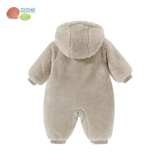 贝贝怡男女童连体衣新款睡衣冬装珊瑚绒宝宝哈衣连帽爬服加厚JB4CL003 商品图7