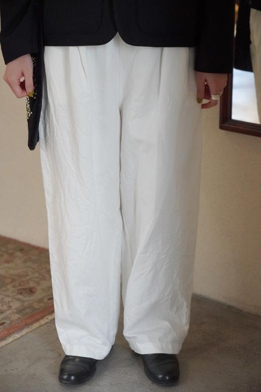 LABORATORY黑色米白深蓝阔腿裤 商品图4