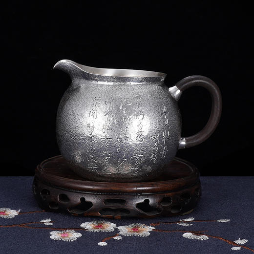 子佩集S990银【国色天香】牡丹提梁壶小茶壶公道杯摆件茶具套装【MH003】【MH005】【MH006】2311 商品图13