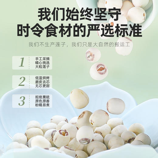 杞里香湘潭白莲子208g磨皮白莲*2罐。共416g 商品图8