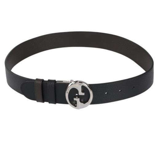 【新品到仓特惠秒】Gucci 古驰 男士经典双G银色可翻转扣头两面真皮腰带 11734 商品图6