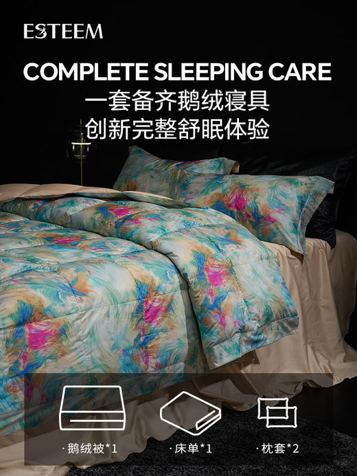 焕羽鎏光可水洗鹅绒被四件套 商品图2