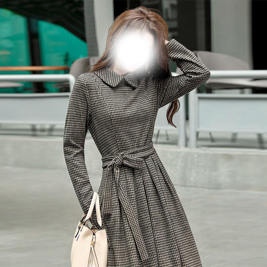 裁缝学苑AS150复古中长款连衣裙纸样女装毛呢感长裙子样板图 商品图1