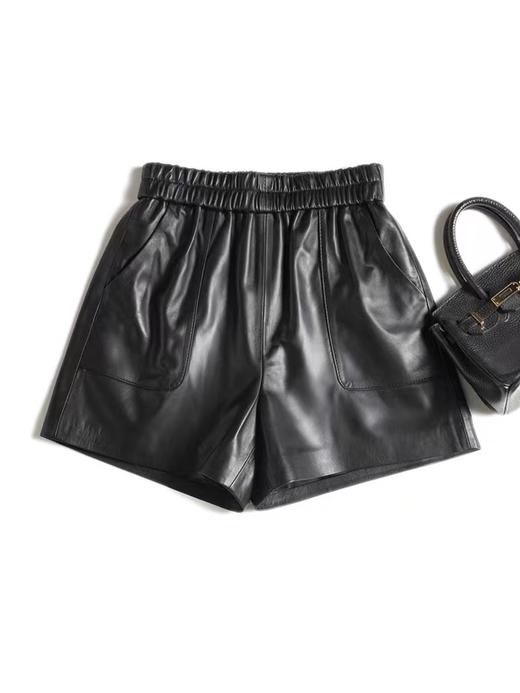 丁摩 海宁真皮短裤绵羊皮高腰显瘦靴裤子2869 商品图3