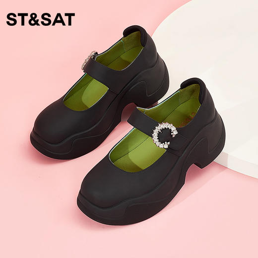 星期六水钻装饰厚底玛丽珍鞋SS33111105 商品图0