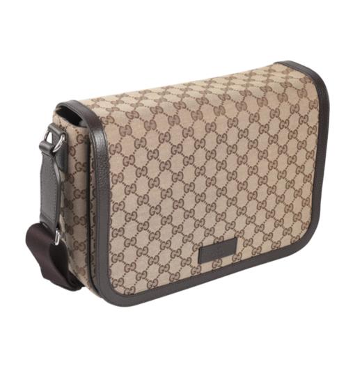 【新品到仓特惠秒】Gucci 古驰 男士经典褐色老花相机包/单肩包 11738 商品图2