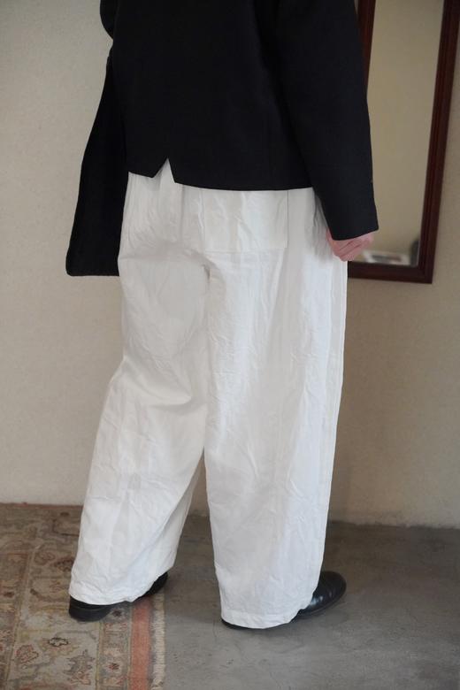 LABORATORY黑色米白深蓝阔腿裤 商品图3