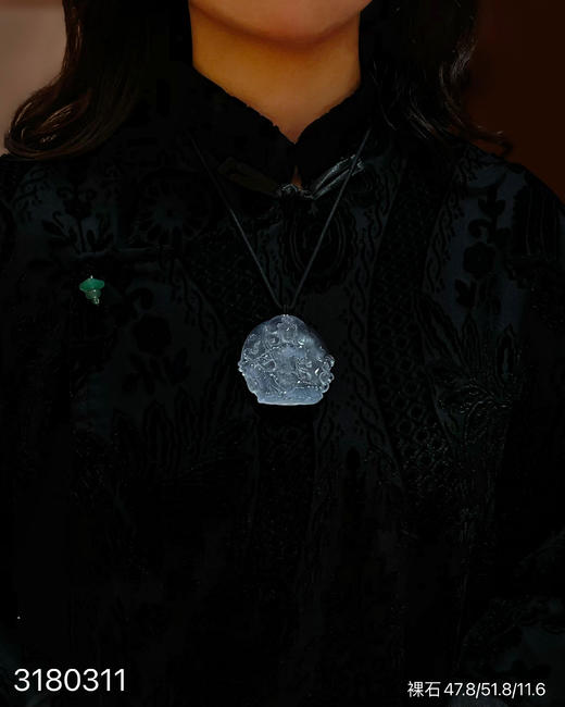 玻璃种水月观音挂坠【3180311】具体价格微信咨询 商品图4