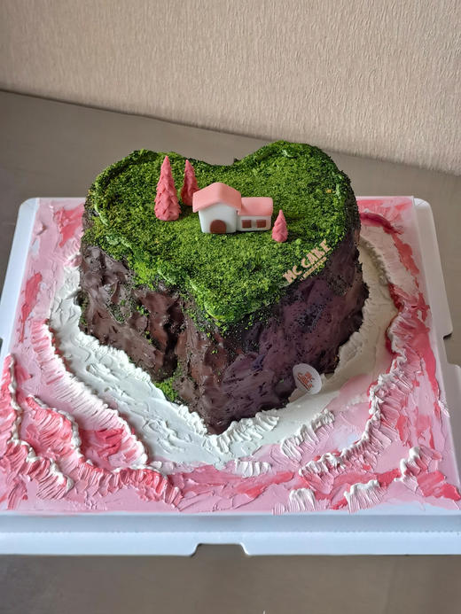 微景观|粉色爱心海岛蛋糕 商品图2