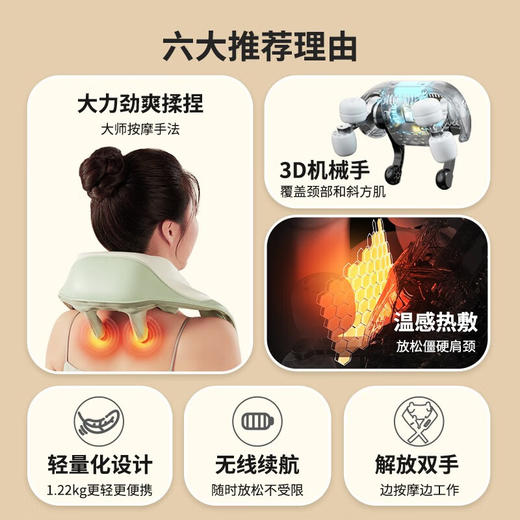 锐珀尔  3D揉捏披肩    颈肩背一体按摩仪 R4 商品图1