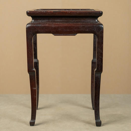 清 红木束腰弯腿花几摆件 商品图0