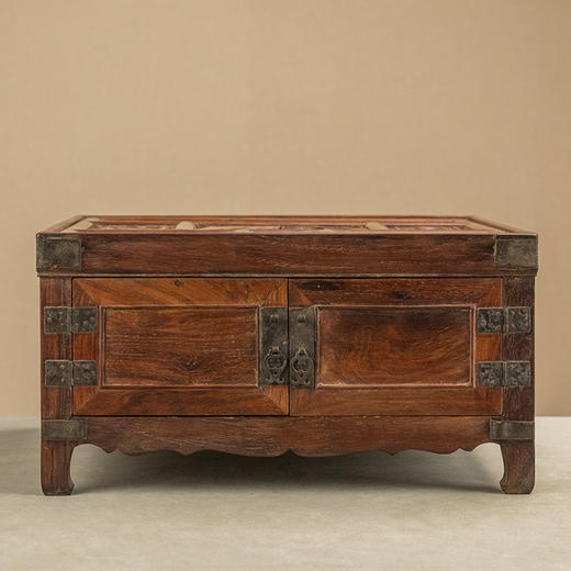 清 黄花梨透雕螭龙捧寿折叠式镜台 商品图2