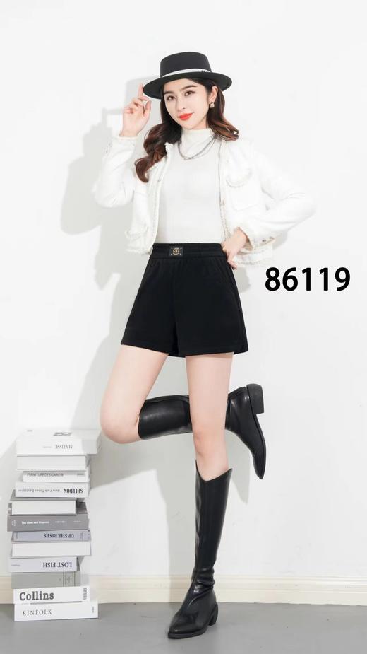 D6104          高腰气质减龄松紧腰百搭阔腿短裤 商品图0