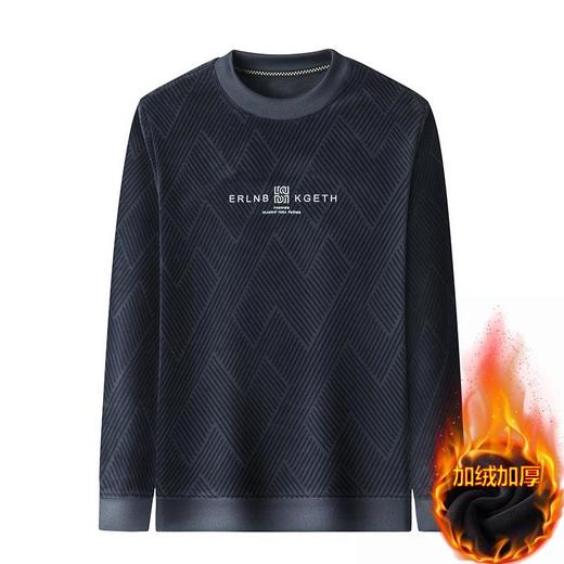 爆款加绒加厚针织衫男士秋冬季新款简约百搭潮流打底衫毛衣男 商品图4