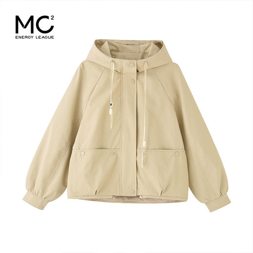 mc2连帽闪粉长袖夹克外套女2023秋季新款后背口袋设计感潮搭上衣 商品图4