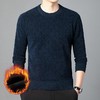 雪尼尔格子提花毛衣冬季加绒加厚休闲百搭圆领针织打底衫 商品缩略图2