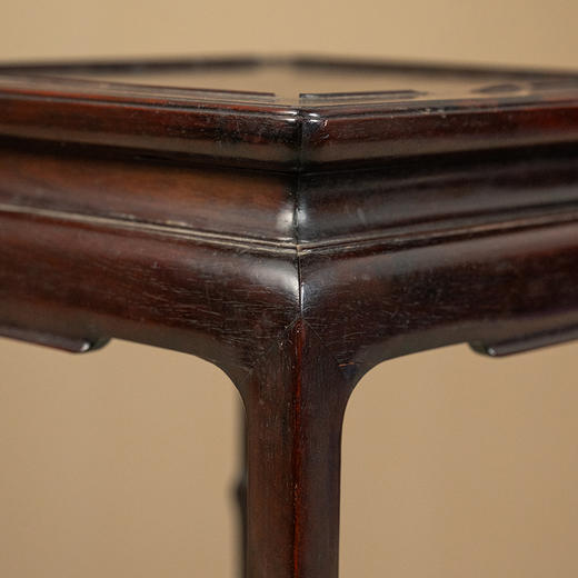 清 红木束腰弯腿花几摆件 商品图1