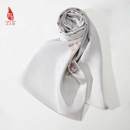 SAINTJOY上久楷 宋锦双面长巾 粉彩梅雀纹· SJ17127 商品图5