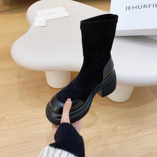 JEHURFIE专柜爆款增高弹力瘦瘦短靴AB23199 商品图5
