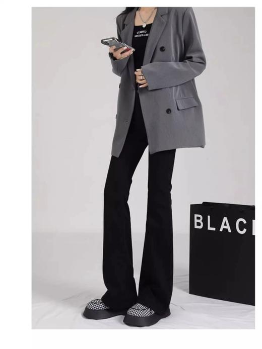 【YW】无忧购冬季上身JU显瘦显腿长时尚穿搭狂热份子加绒加厚爆款喇叭裤D0030（截单后3-5天发货) 商品图3