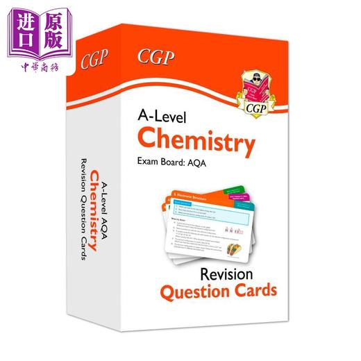 【中商原版】英国原版CGP教辅 New A-Level Chemistry AQA Revision Question Cards 新 ALevel 化学 AQA 修订问题卡 商品图0