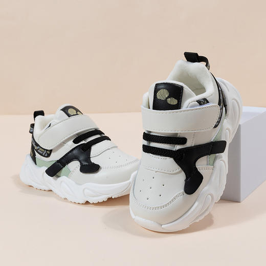 贝贝怡童鞋秋冬婴幼儿加绒保暖宝宝鞋儿童休闲撞色运动鞋234X515 商品图2