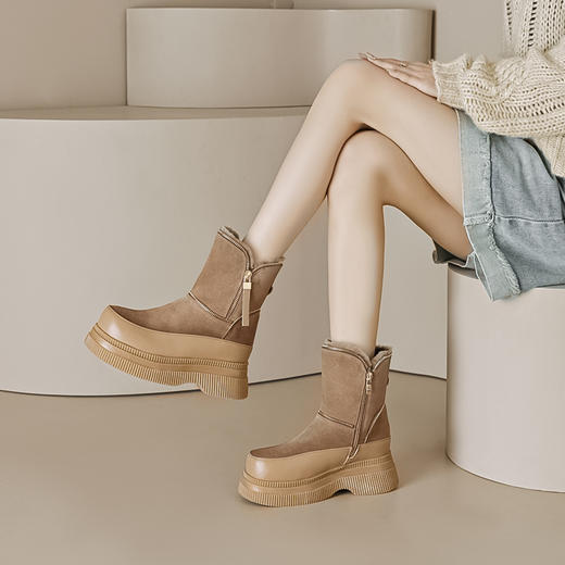 保暖舒适，羊皮毛一体雪地靴MLD-AC660 商品图4