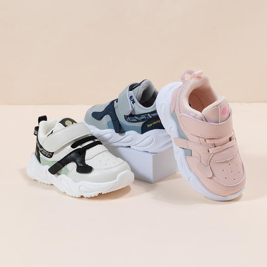 贝贝怡童鞋秋冬婴幼儿加绒保暖宝宝鞋儿童休闲撞色运动鞋234X515 商品图4