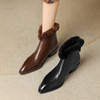 冬季新款，尖头真皮粗跟短靴YT-939-16 商品缩略图5