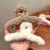 【赠品】秋冬款大号毛绒抓夹，白色/浅咖/深咖/卡其 4个颜色任意选择 商品缩略图0