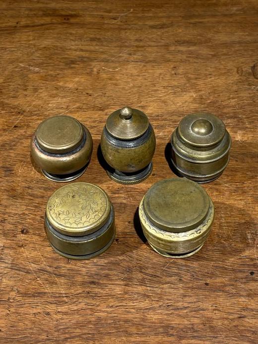 青铜钢笔墨水罐五件，顺丰包邮 商品图1