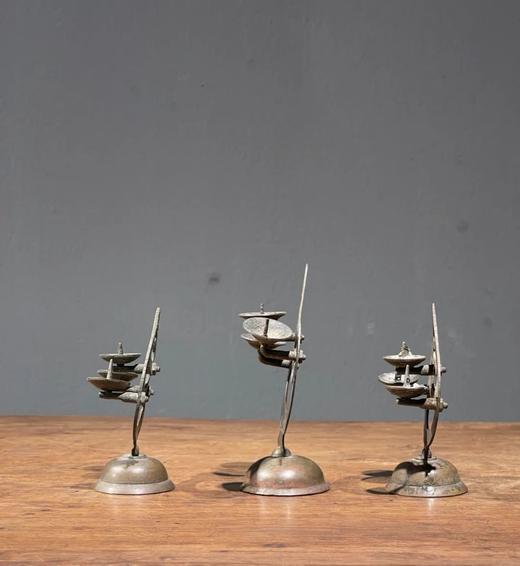 青铜火焰型三叉烛台共三件，顺丰包邮 商品图3