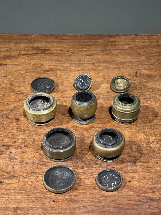 青铜钢笔墨水罐五件，顺丰包邮 商品图3