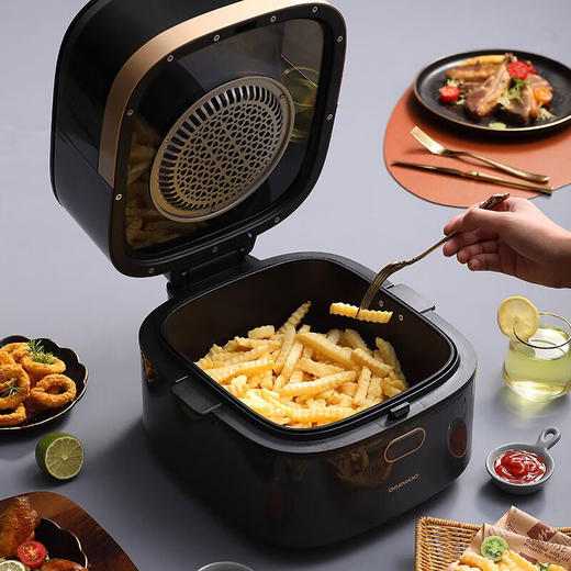 大宇（DAEWOO）空气炸锅家用大容量多功能智能可视电炸锅DYKZ-8016E 莫兰迪灰色 商品图7