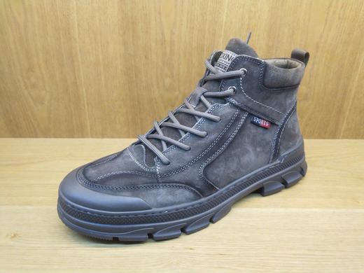 冬款11462701牛皮加绒厚底增高时尚马丁靴男棉鞋短靴 商品图4