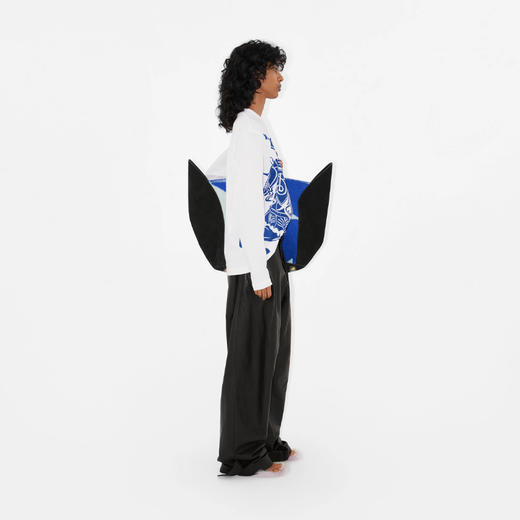 BURBERRY 巴宝莉 女士马术骑士徽标棉质圆领长袖T恤 白色 8077669 A1464 商品图2