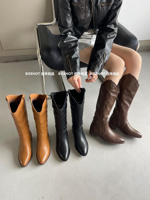 新品女士单层尖头骑士高靴962B35543（W） 商品图0