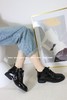 新品女士加绒漆皮平跟矮靴963B35568（W） 商品缩略图3