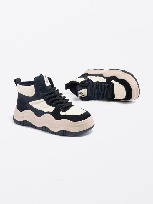 星期六时尚拼色加绒休闲高帮鞋SS341181CU 商品图4