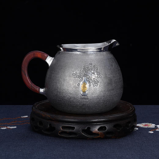 子佩集S999银【如意牡丹】提梁壶小茶壶公道杯摆件茶具套装【ZZ001】【ZZ002】【ZZ003】原创作品2311 商品图12