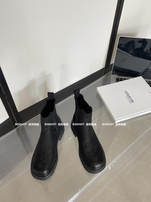 新品女士弹力绒一脚蹬复古矮靴962B35586（W） 商品图3