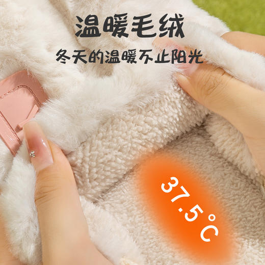 「五色可选！厚底毛毛绒」棉拖鞋女秋冬季室内家居2023新款防滑保暖加绒情侣拖鞋 商品图3