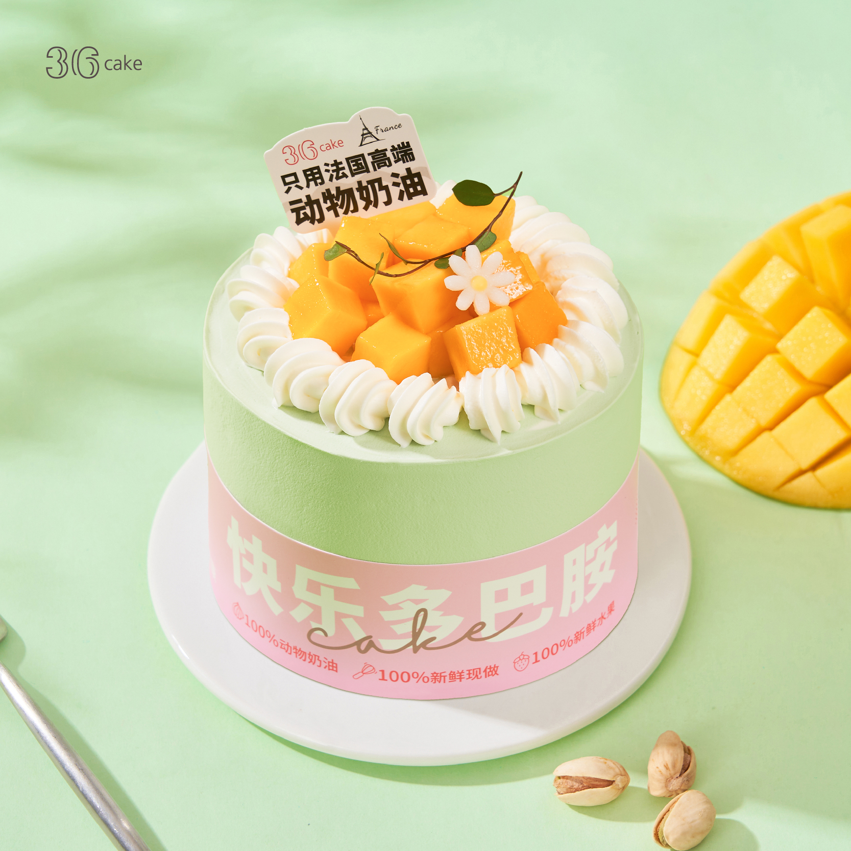 迷你鲜芒开心果  | 36 CAKE