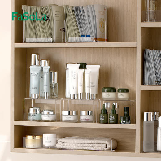 FaSoLa卫生间镜柜收纳盒面膜收纳盒化妆品分层置物架桌面整理盒 商品图2