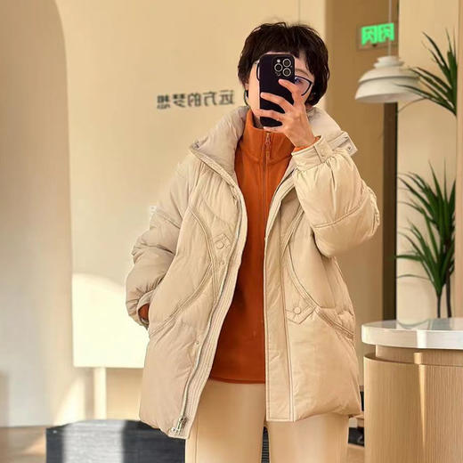【现货】山的名字-90白鸭绒插肩袖冬季羽绒服外套 商品图0