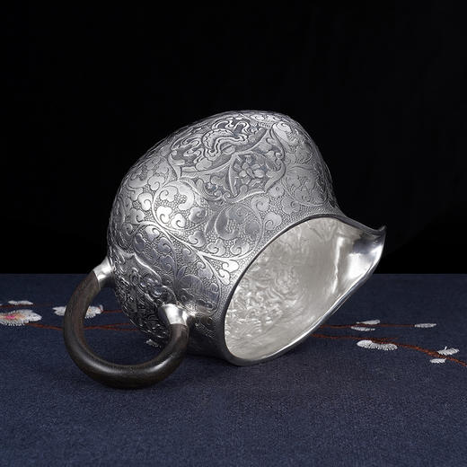 子佩集S999银【八宝祥瑞】提梁壶小茶壶公道杯摆件茶具套装【ZJ014】【ZJ015】【ZJ016】2311 商品图13