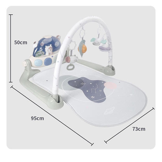 【灵动琴键 守护宝宝的美妙梦境】kaichi凯驰婴儿健身架 脚踏钢琴 新生儿婴儿礼盒 商品图4
