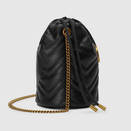 【二】GUCCI 古驰 女士 GG Marmont系列 迷你水桶包 黑色 575163 DTDRT 1000 商品图2