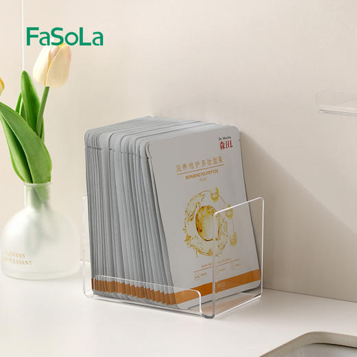 FaSoLa卫生间镜柜收纳盒面膜收纳盒化妆品分层置物架桌面整理盒 商品图3